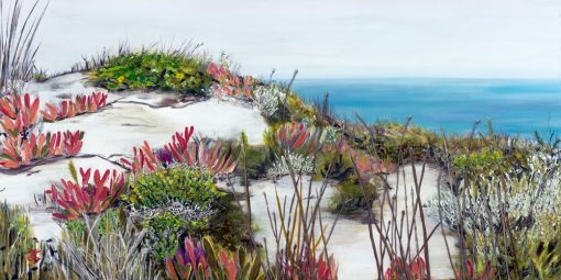 ©Julie Schofield, Island Coastal Colours, Acrylic on Canvas, 122 x 61cm